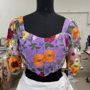 Lavender Ombre With Floral Multi Embroidered Twinning Couple Outfit