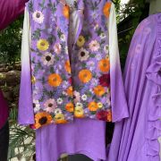 Lavender Ombre With Floral Multi Embroidered Twinning Couple Outfit