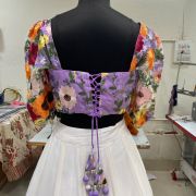Lavender Ombre With Floral Multi Embroidered Twinning Couple Outfit