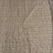Big Width Imported net Fabric with all over Pearl and Cut Dana hand embroidery on it in beige golden Colour