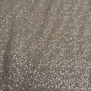 Big Width Imported net Fabric with all over Pearl and Cut Dana hand embroidery on it in beige golden Colour