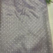 Tissue Organza fabric with polka woven all over in Lavender Colour
