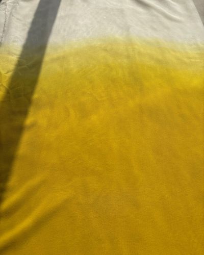 Pure geogrette Fabric with hand dyed Ombre