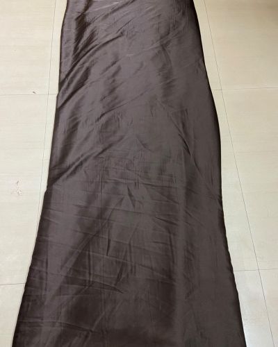 Imported Armani Satin Big Width Fabric in Chocolate Brown