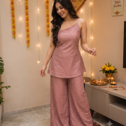 Embroidered One-Shoulder & Asymmetric Tunic Sets – Sister Twinning