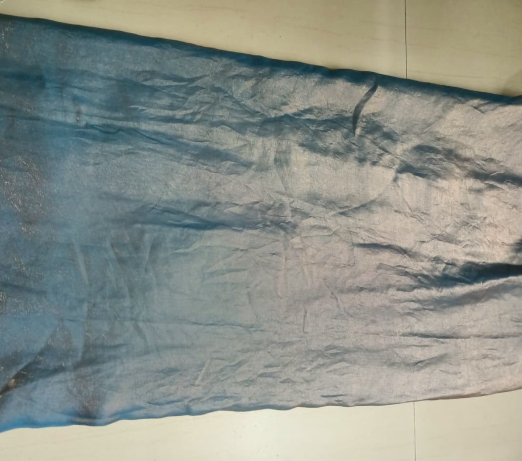 Ice blue Shimmer Satin Organza