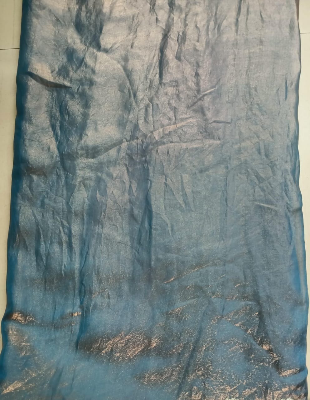 Ice blue Shimmer Satin Organza